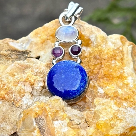 SET! Lapis Lazuli Necklace & Earrings - Picture 7 of 15
